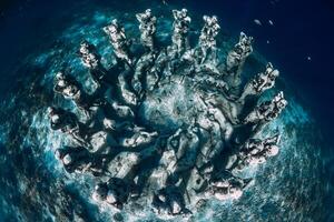 Underwater statues in Gili island photo